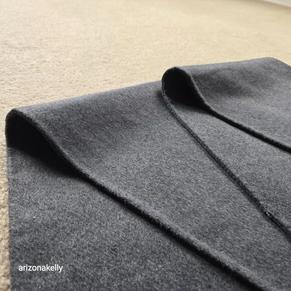 Wool Cashmere Grey Woven Scarf--Possibly Toteme
